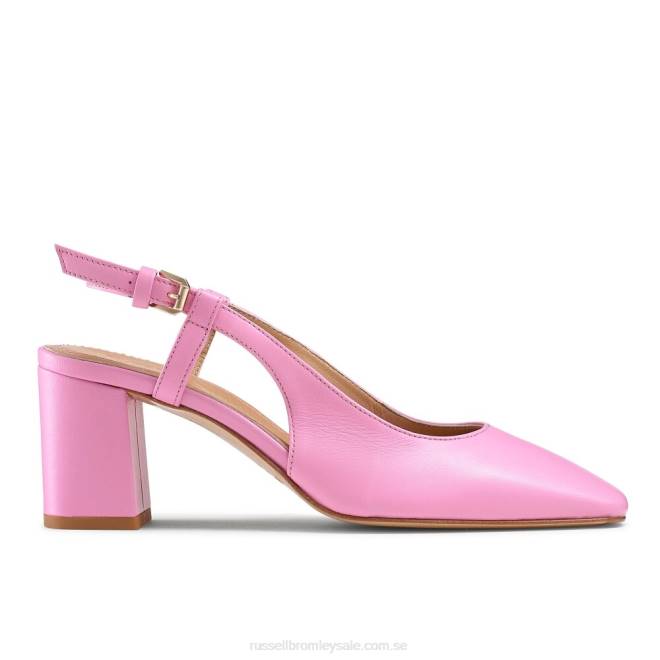 kvinnor rosa Russell And Bromley sugar pie slingback blockhäl T4XZ124