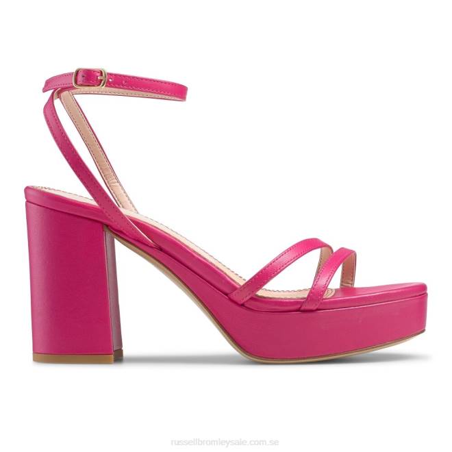 kvinnor rosa Russell And Bromley topline strappy plattform T4XZ175