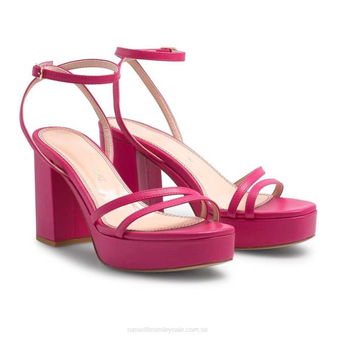 kvinnor rosa Russell And Bromley topline strappy plattform T4XZ175