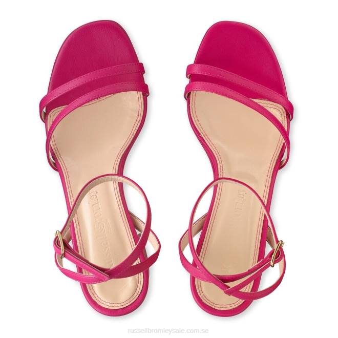 kvinnor rosa Russell And Bromley topline strappy plattform T4XZ175