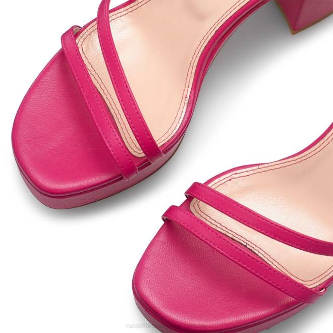 kvinnor rosa Russell And Bromley topline strappy plattform T4XZ175