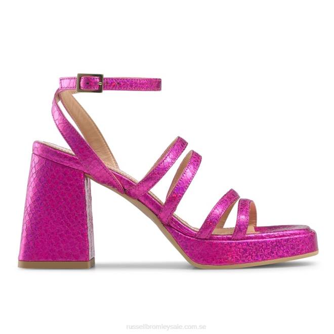 kvinnor rosa Russell And Bromley yeahbaby strappy utsvängd hälplattform T4XZ183