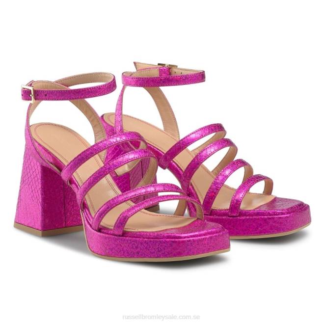 kvinnor rosa Russell And Bromley yeahbaby strappy utsvängd hälplattform T4XZ183
