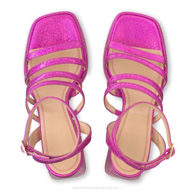 kvinnor rosa Russell And Bromley yeahbaby strappy utsvängd hälplattform T4XZ183