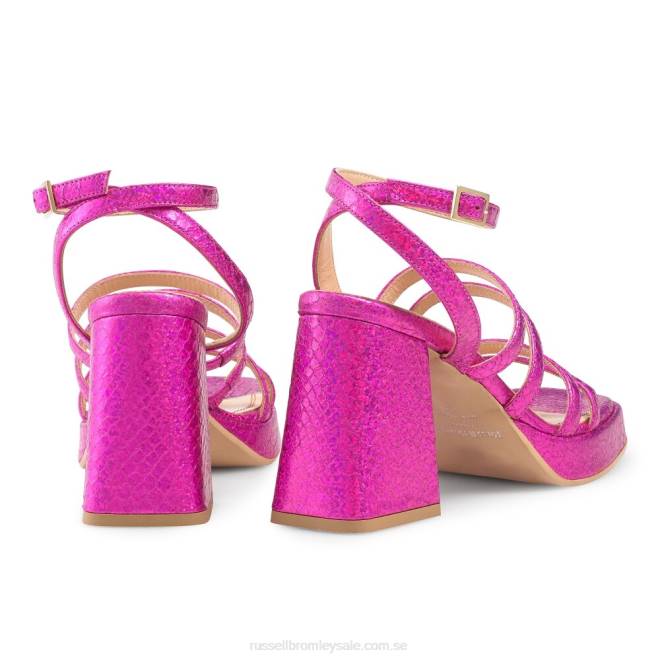 kvinnor rosa Russell And Bromley yeahbaby strappy utsvängd hälplattform T4XZ183