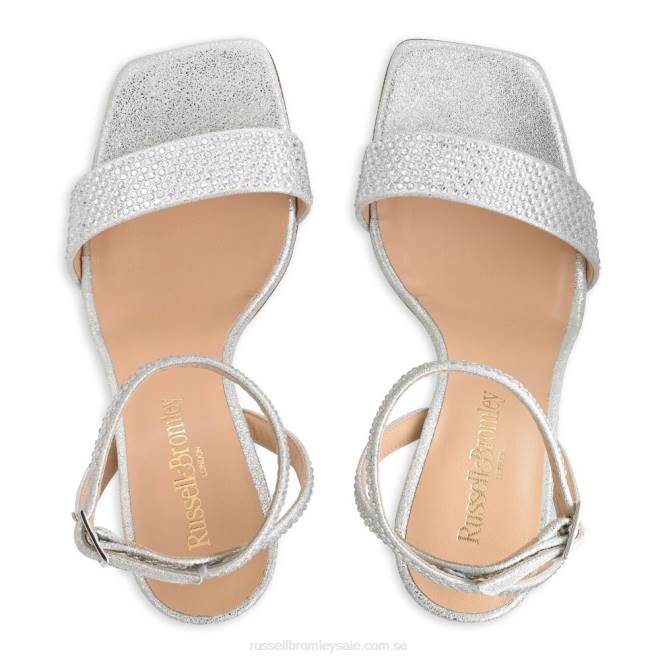 kvinnor silver Russell And Bromley cosmo sandal med axelband T4XZ168