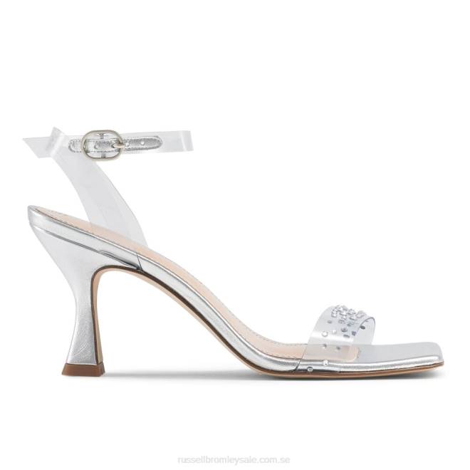 kvinnor silver Russell And Bromley negroni tvådelad sandal T4XZ148