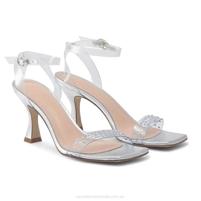 kvinnor silver Russell And Bromley negroni tvådelad sandal T4XZ148