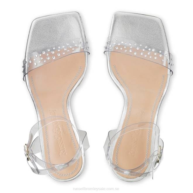 kvinnor silver Russell And Bromley negroni tvådelad sandal T4XZ148