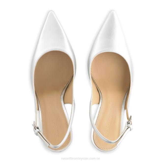 kvinnor silver Russell And Bromley på punkt slingback punkt pump T4XZ104