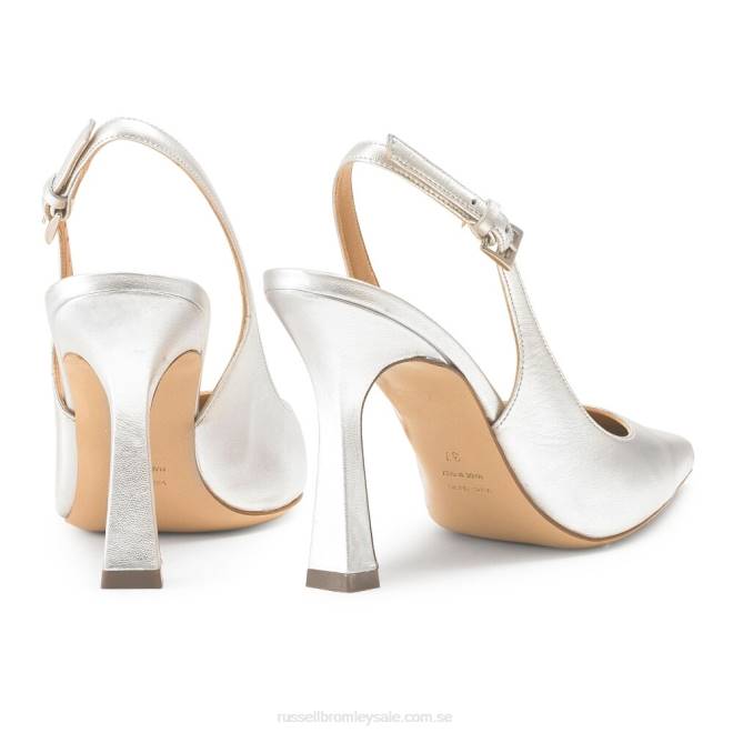 kvinnor silver Russell And Bromley på punkt slingback punkt pump T4XZ104