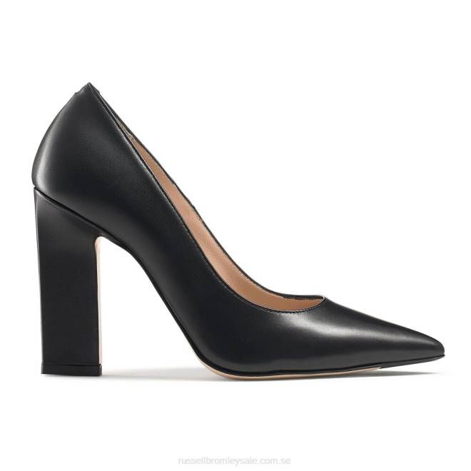 kvinnor svart Russell And Bromley Courtsko med 100 punkts blad T4XZ134