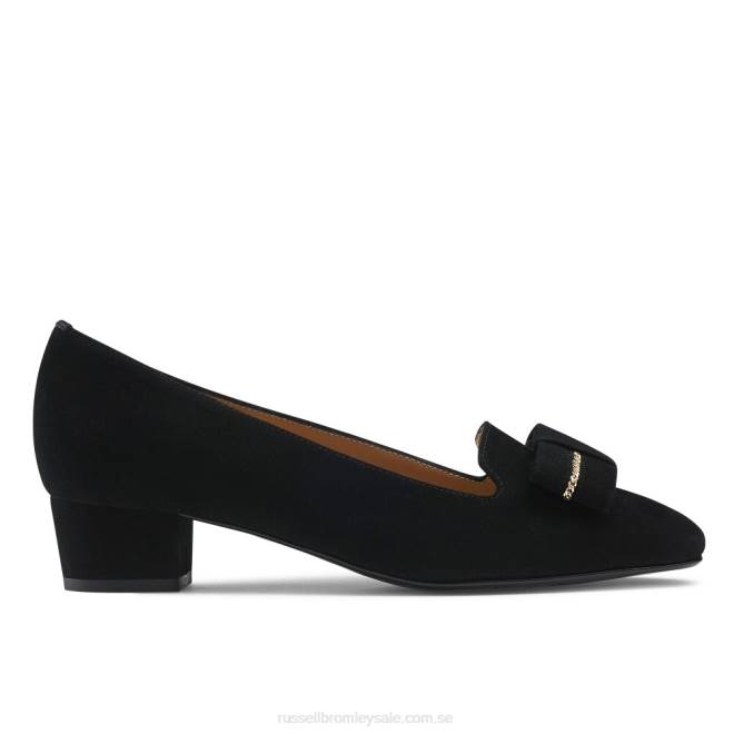 kvinnor svart Russell And Bromley beau bow trim domstol T4XZ133