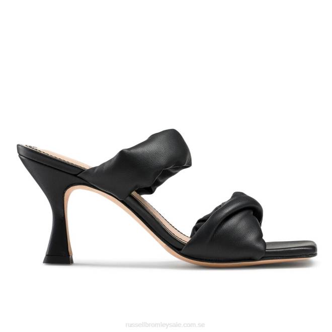 kvinnor svart Russell And Bromley cocktail puff rem mule T4XZ169