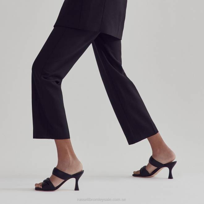 kvinnor svart Russell And Bromley cocktail puff rem mule T4XZ169
