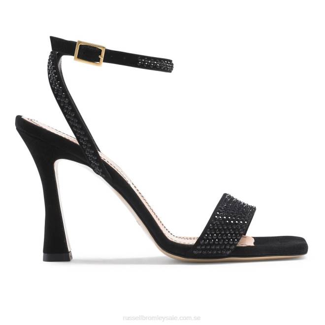 kvinnor svart Russell And Bromley cosmo sandal med axelband T4XZ167