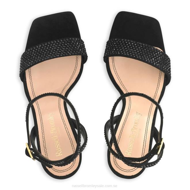 kvinnor svart Russell And Bromley cosmo sandal med axelband T4XZ167