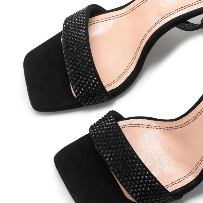 kvinnor svart Russell And Bromley cosmo sandal med axelband T4XZ167
