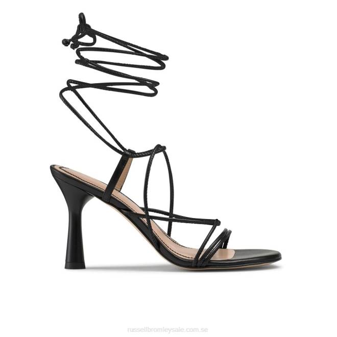 kvinnor svart Russell And Bromley dragon sandal med strappy rund tå T4XZ162