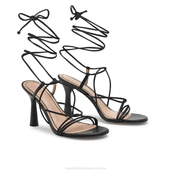 kvinnor svart Russell And Bromley dragon sandal med strappy rund tå T4XZ162