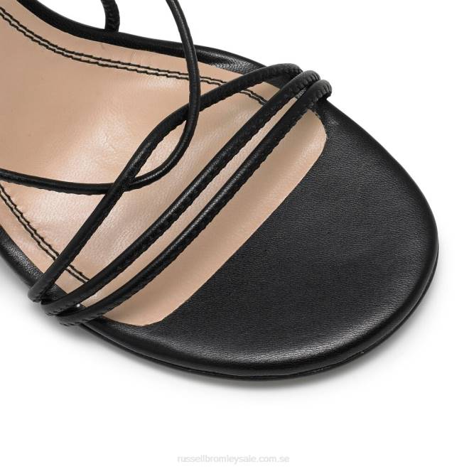 kvinnor svart Russell And Bromley dragon sandal med strappy rund tå T4XZ162