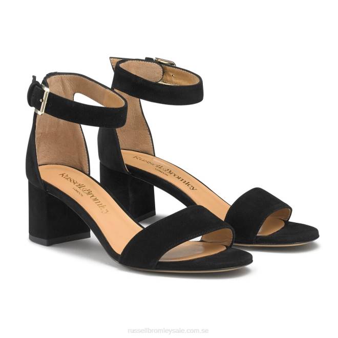 kvinnor svart Russell And Bromley ittakest två block klack sandal T4XZ142