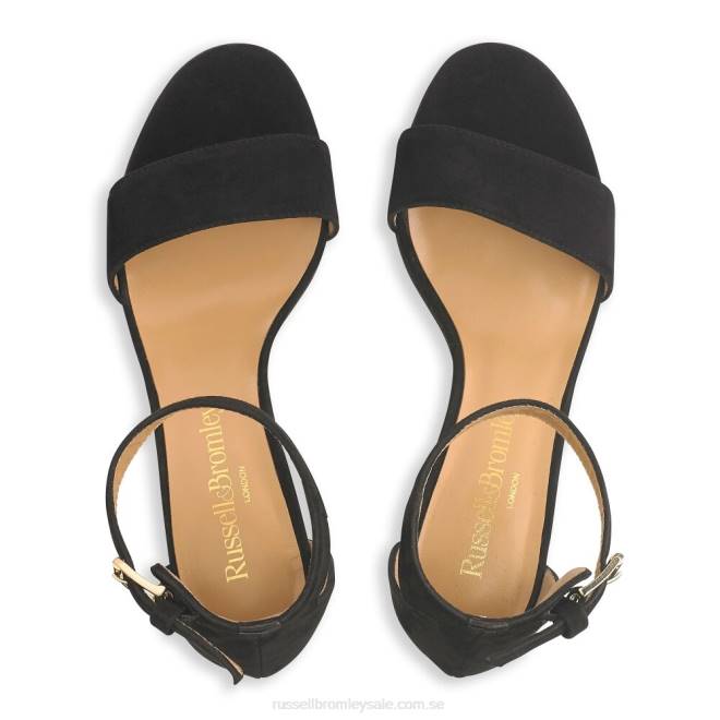 kvinnor svart Russell And Bromley ittakest två block klack sandal T4XZ142