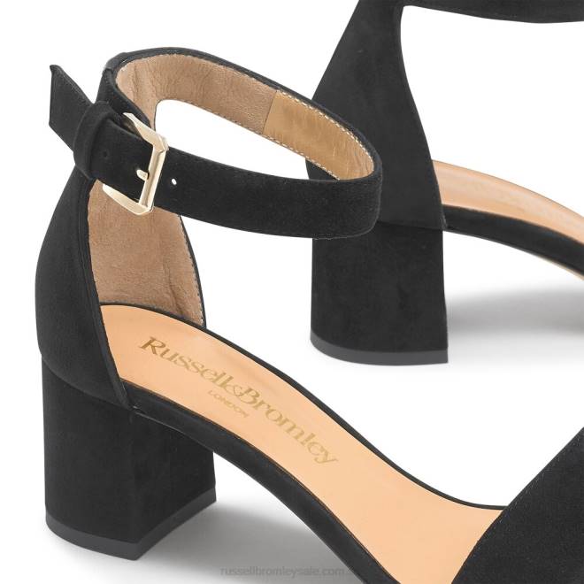 kvinnor svart Russell And Bromley ittakest två block klack sandal T4XZ142