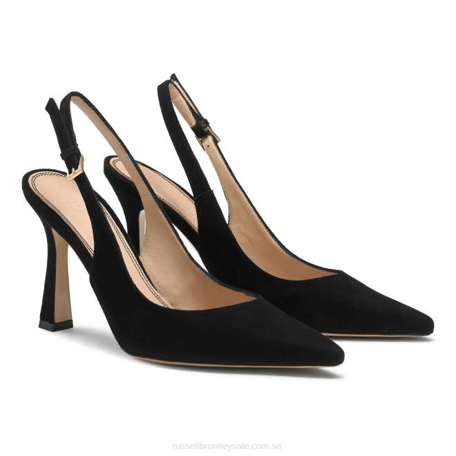 kvinnor svart Russell And Bromley på punkt slingback punkt pump T4XZ103