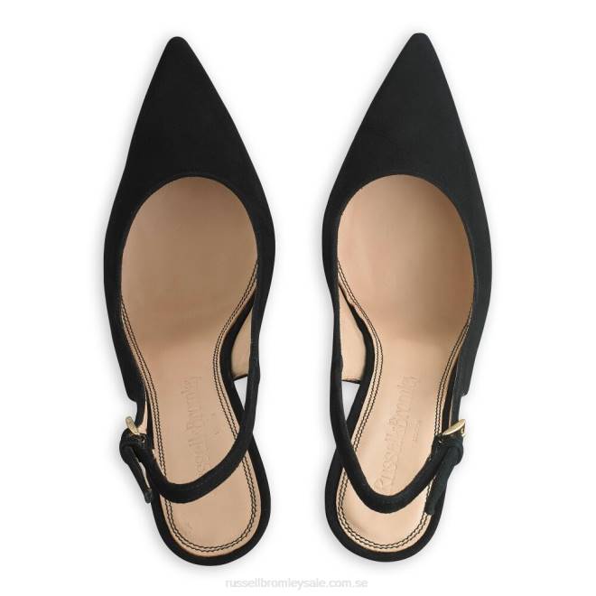 kvinnor svart Russell And Bromley på punkt slingback punkt pump T4XZ103