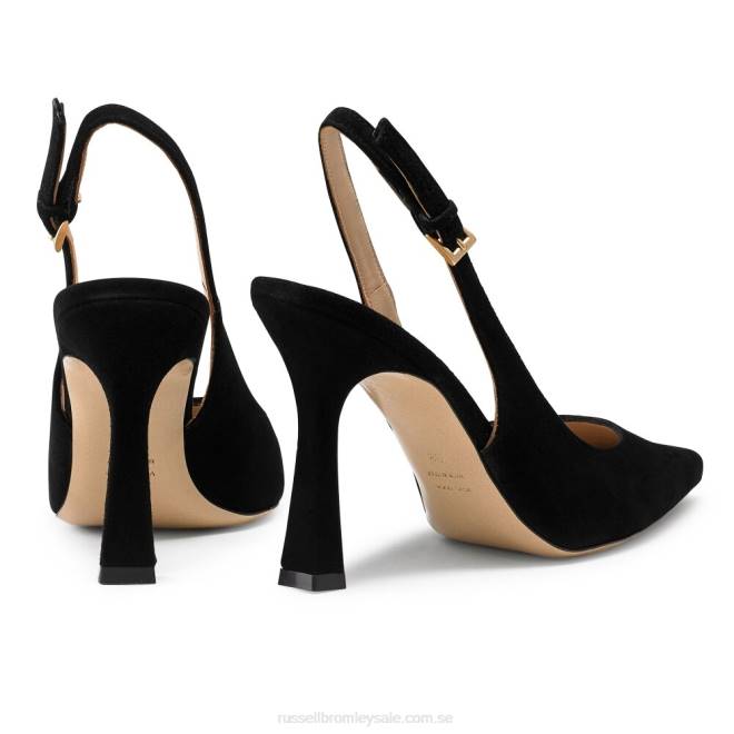 kvinnor svart Russell And Bromley på punkt slingback punkt pump T4XZ103