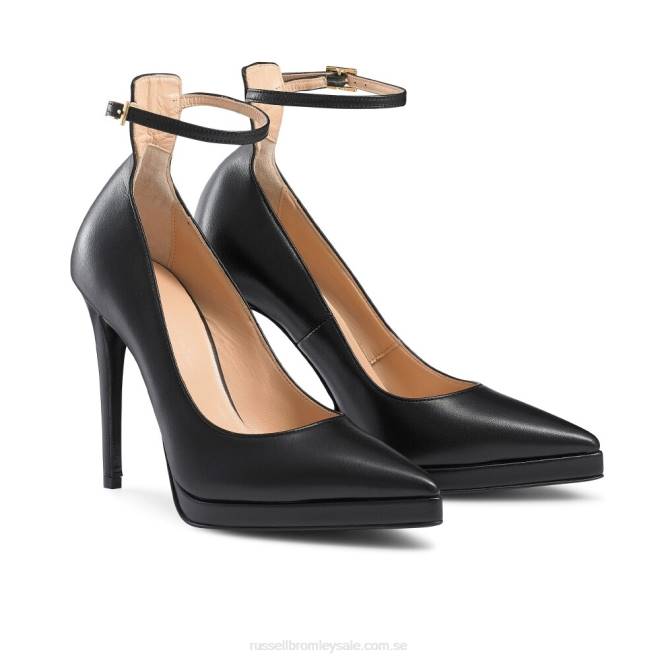 kvinnor svart Russell And Bromley pinpoint point plattformspump T4XZ185