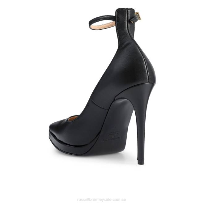 kvinnor svart Russell And Bromley pinpoint point plattformspump T4XZ185