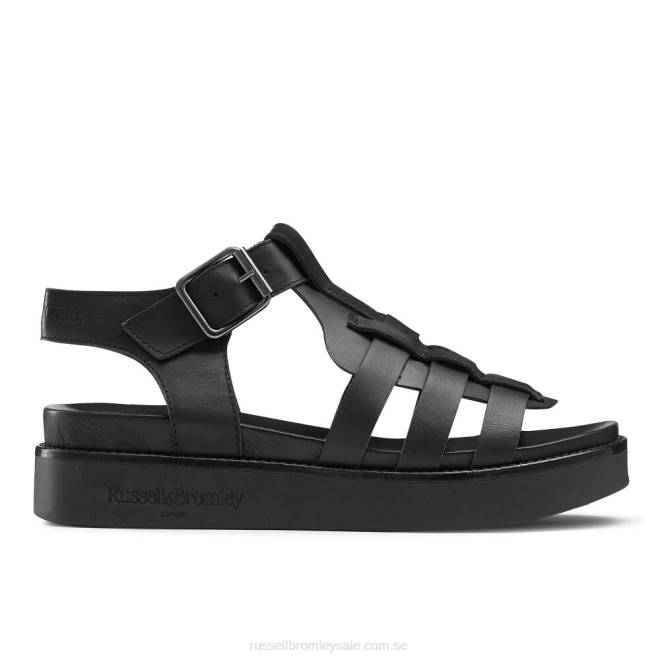 kvinnor svart Russell And Bromley portland fisherman sandal T4XZ402