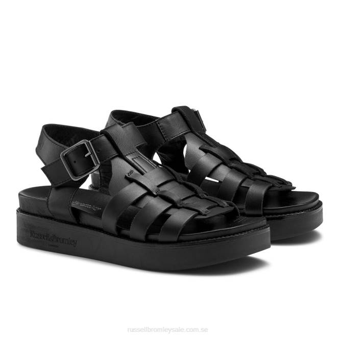kvinnor svart Russell And Bromley portland fisherman sandal T4XZ402
