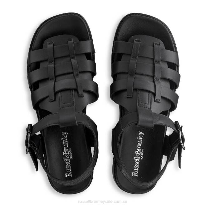 kvinnor svart Russell And Bromley portland fisherman sandal T4XZ402