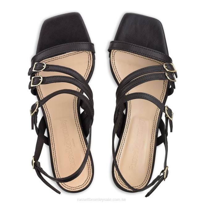 kvinnor svart Russell And Bromley solstråle sandal med remspänne T4XZ132
