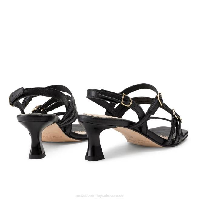 kvinnor svart Russell And Bromley solstråle sandal med remspänne T4XZ132