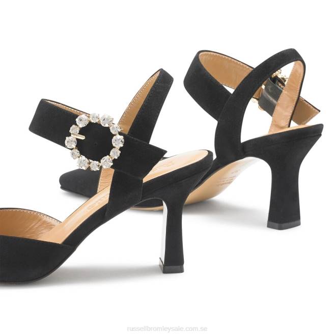 kvinnor svart Russell And Bromley strängt utsmyckad domstol T4XZ111