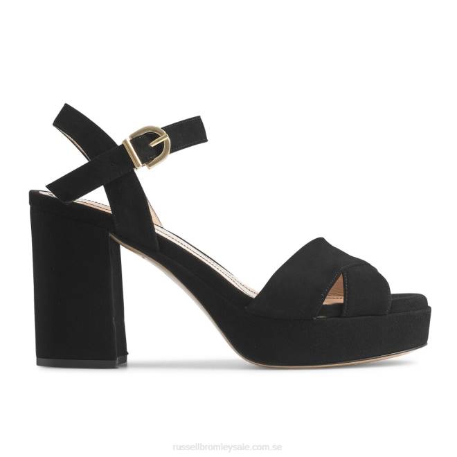 kvinnor svart Russell And Bromley toppformade plattformssandal T4XZ98