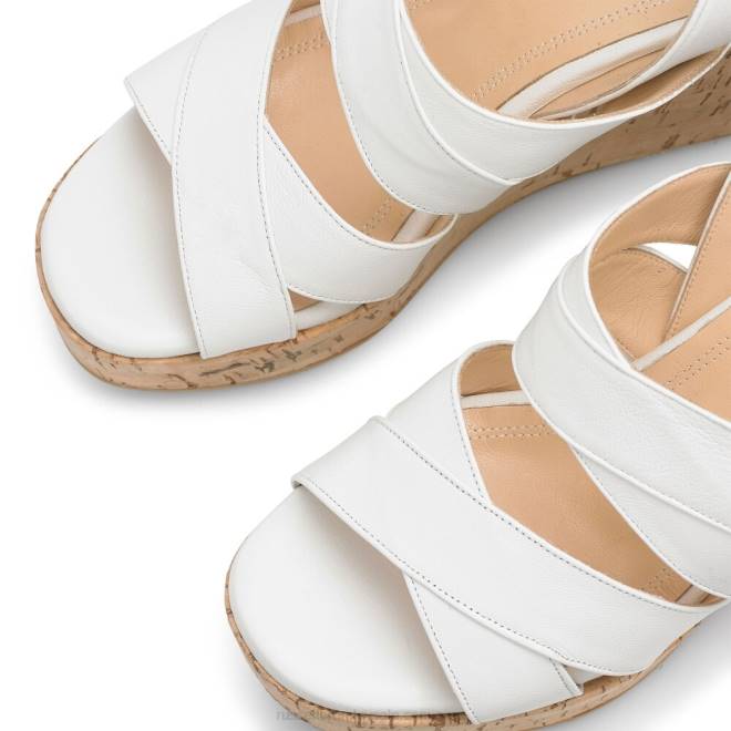 kvinnor vit Russell And Bromley bliss strappy wedge T4XZ182