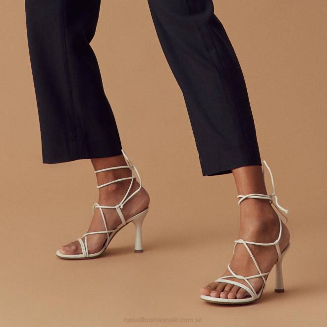 kvinnor vit Russell And Bromley dragon sandal med strappy rund tå T4XZ174