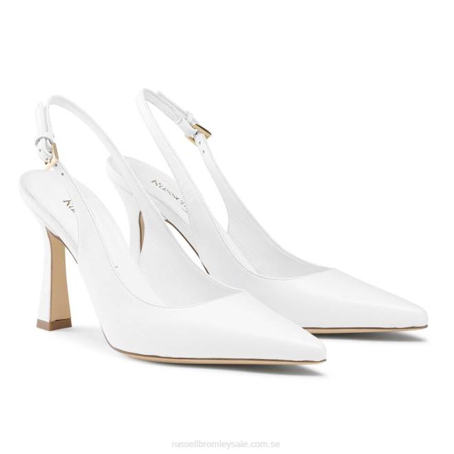 kvinnor vit Russell And Bromley på punkt slingback punkt pump T4XZ190