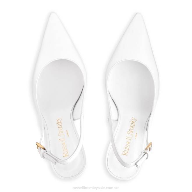 kvinnor vit Russell And Bromley på punkt slingback punkt pump T4XZ190