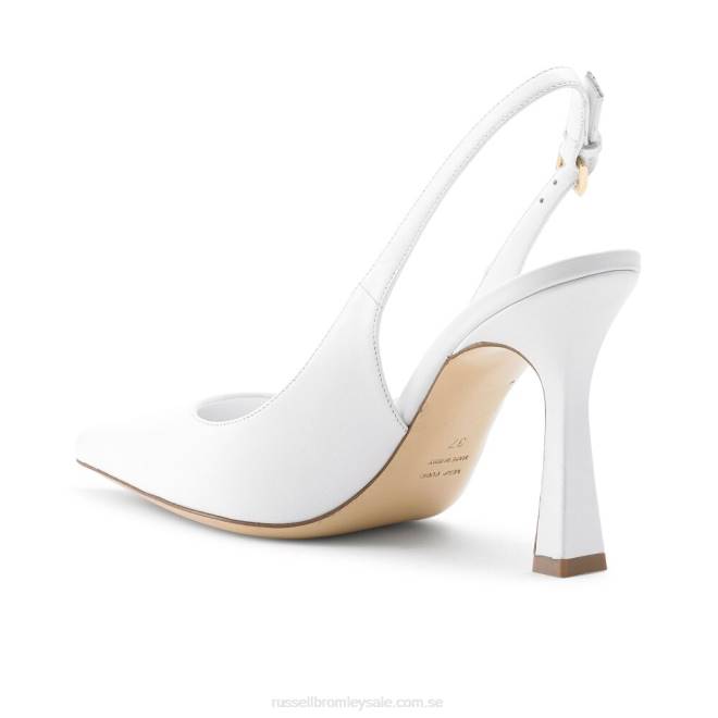 kvinnor vit Russell And Bromley på punkt slingback punkt pump T4XZ190