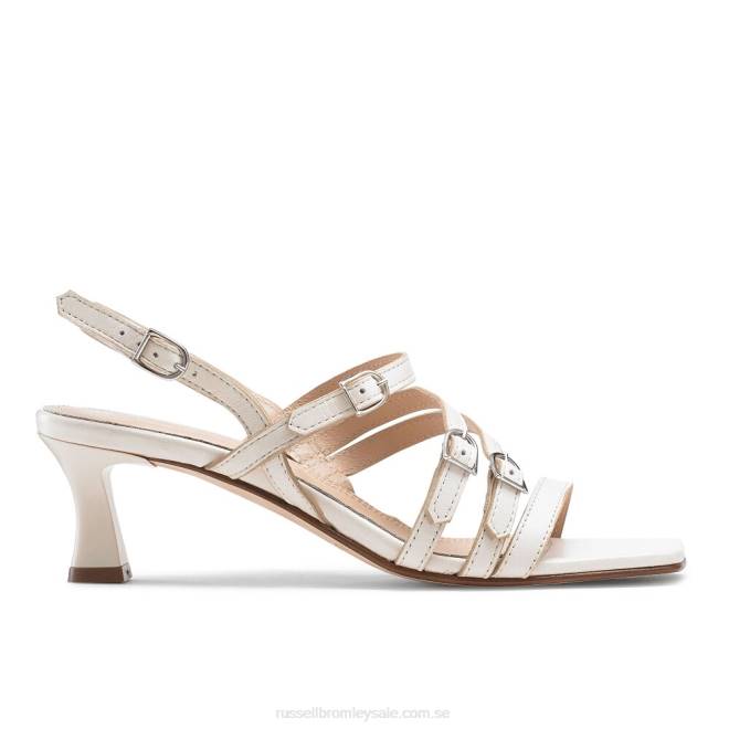 kvinnor vit Russell And Bromley solstråle sandal med remspänne T4XZ123
