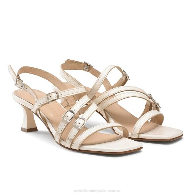 kvinnor vit Russell And Bromley solstråle sandal med remspänne T4XZ123