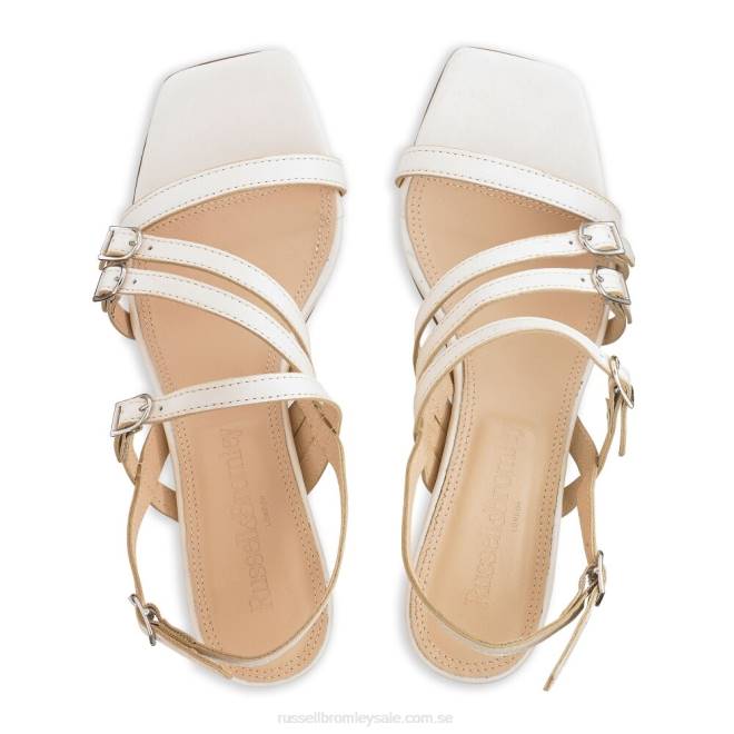 kvinnor vit Russell And Bromley solstråle sandal med remspänne T4XZ123