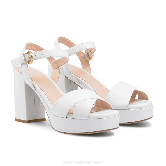 kvinnor vit Russell And Bromley toppform klassisk plattformssandal T4XZ417