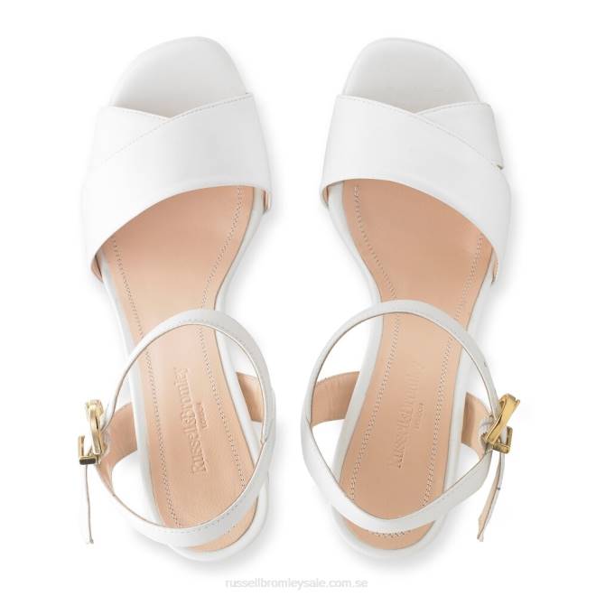 kvinnor vit Russell And Bromley toppform klassisk plattformssandal T4XZ417